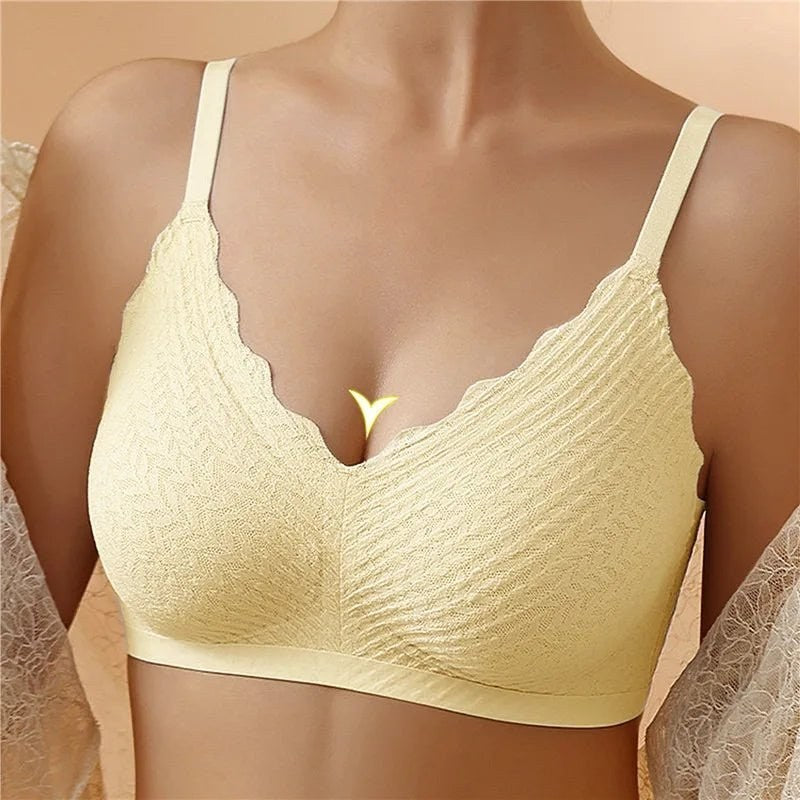 Antonia | Women's Seamless Wireless Bra in Yellow