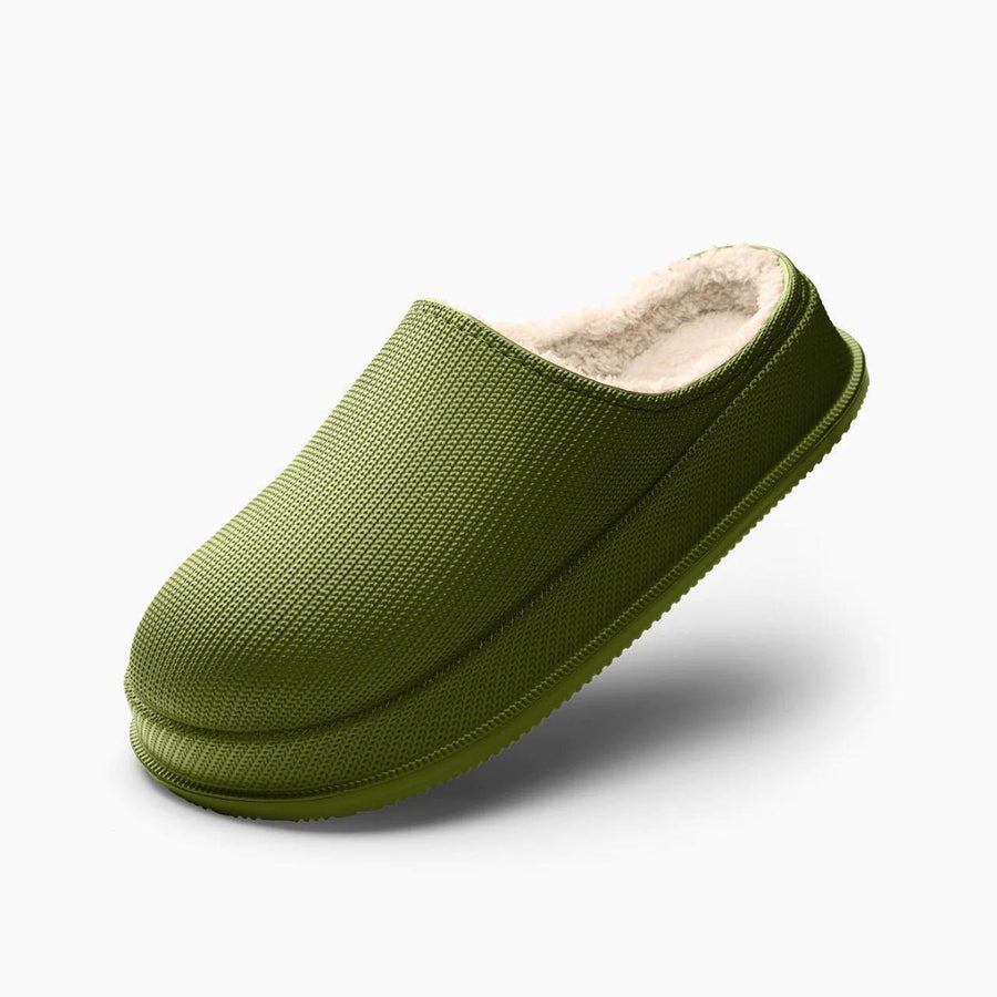 Aoife | Women's Closed Toe Slip-On Slippers in Green