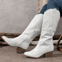 Apolline | Women's Knee-High Block Heel Cowboy Boots
