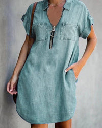 Apolline | Women's Zip Pockets Dress – Casual Dress