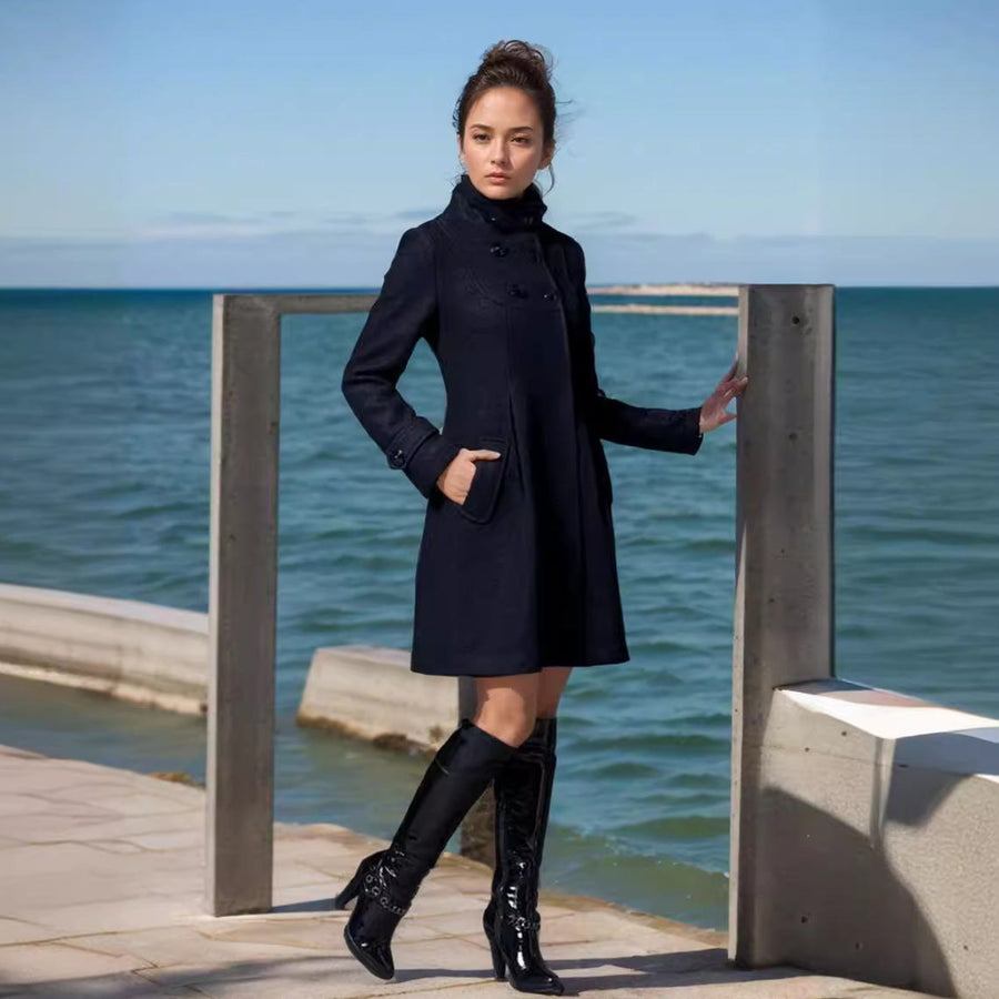 Apolline | Women's Pockets Hooded Elegant Coat