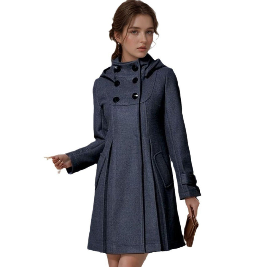 Apolline | Women's Pockets Hooded Elegant Coat