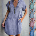 Apolline | Women's Zip Pockets Dress – Casual Dress