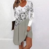 Apollonia | Women's V-Neck Floral Elegant Chic Wrap Dress