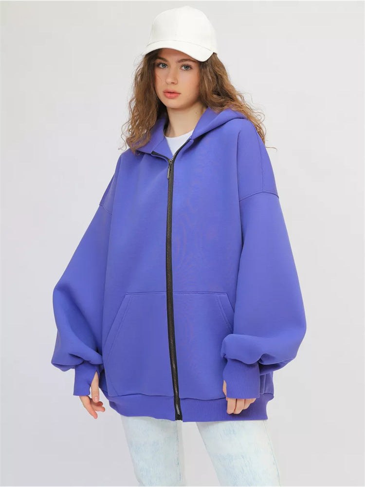 Arabel | Women's Oversized Pockets Hoodie in Blue