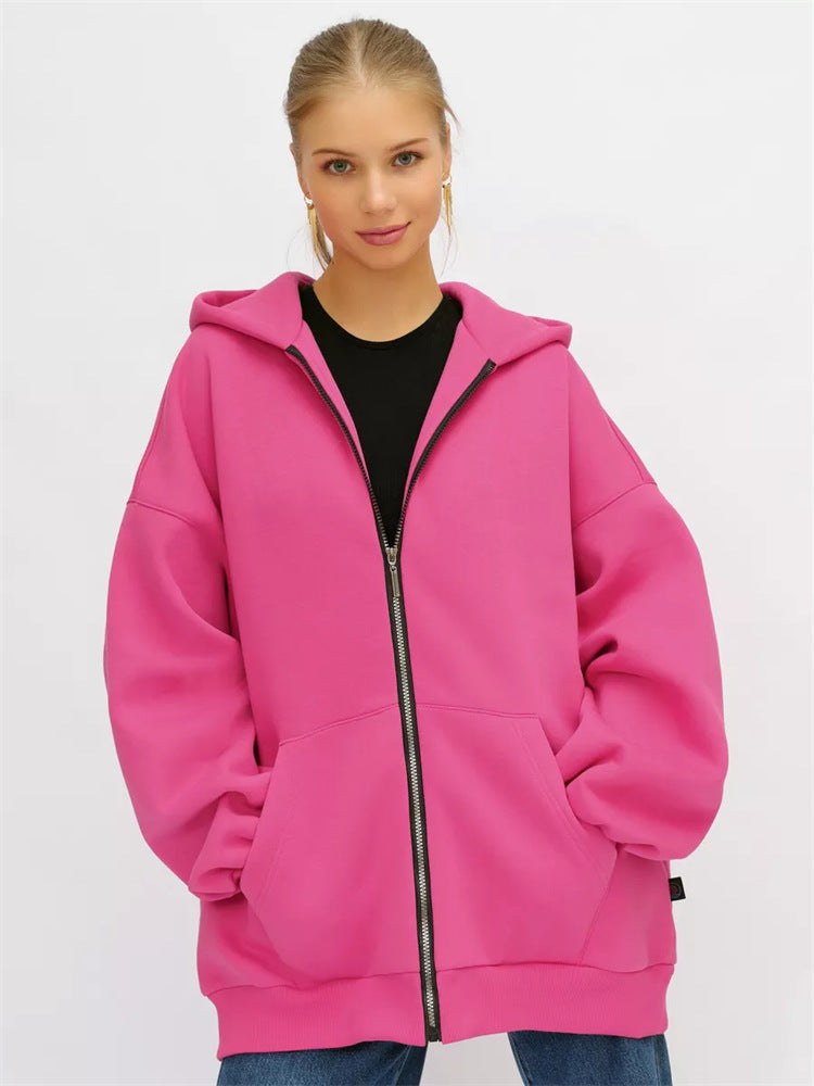Arabel | Women's Oversized Pockets Hoodie in Pink