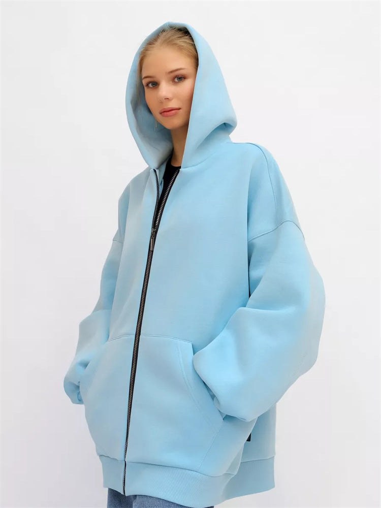 Arabel | Women's Oversized Pockets Hoodie in Sky Blue
