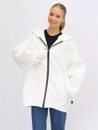 Arabel | Women's Oversized Pockets Hoodie in White