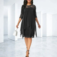 Arabella | Women's Layered Knee Length Design Dress