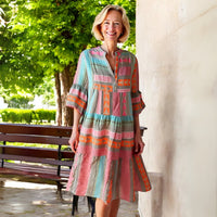 Araminta | Women's Printed Tiered Mini Spring Dress