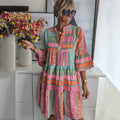 Araminta | Women's Printed Tiered Mini Spring Dress