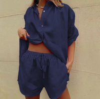 Arcadia | Women's Casual Pajama Set in Dark Blue