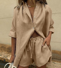 Arcadia | Women's Casual Pajama Set in Khaki