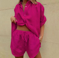 Arcadia | Women's Casual Pajama Set in Magenta