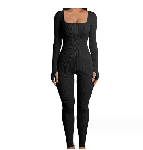 Arden | Women's Bodycon Long Sleeve Elegant Bodysuit in Black