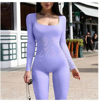 Arden | Women's Bodycon Long Sleeve Elegant Bodysuit in Lavender