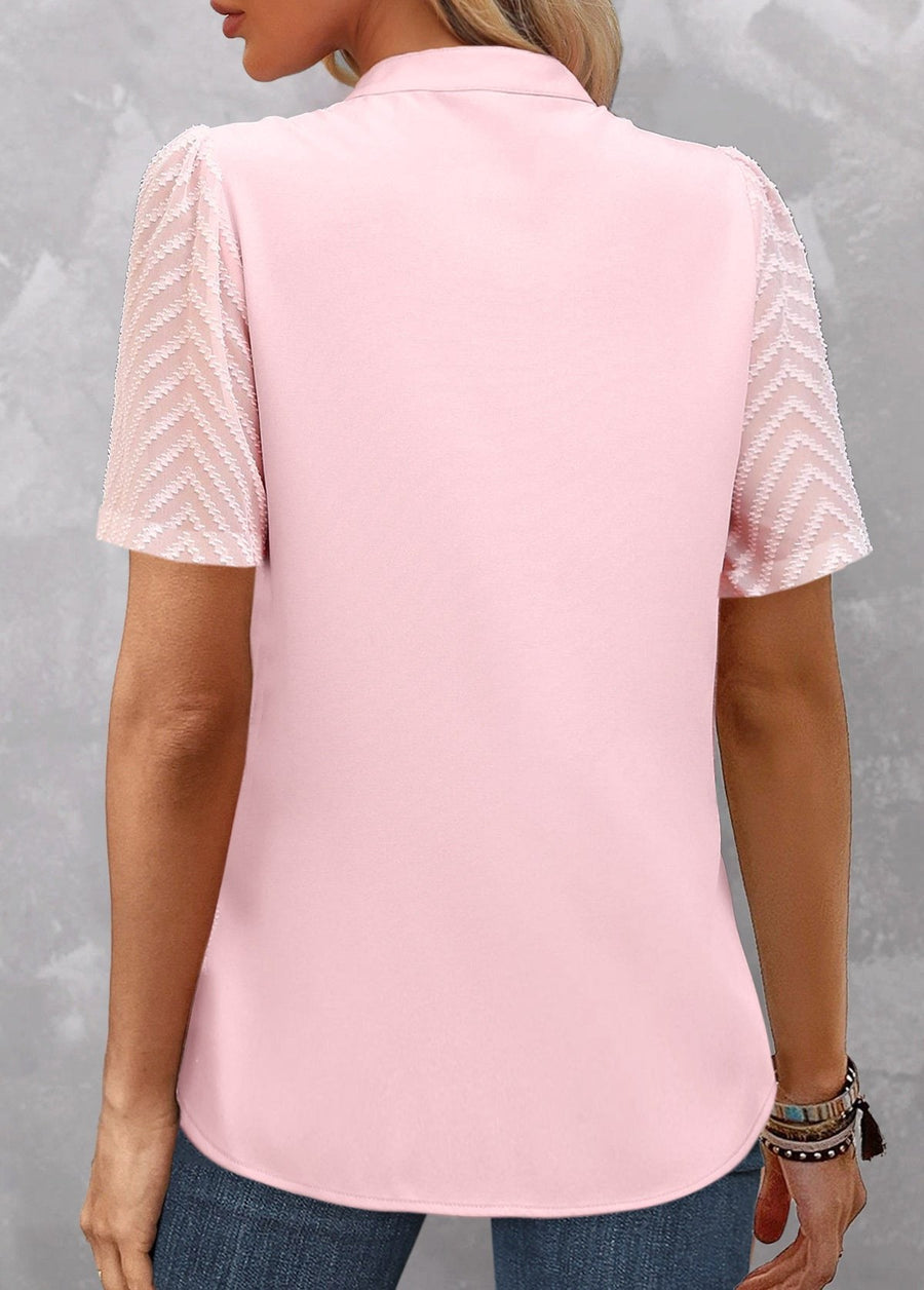 Arden | Women's Textured Lace Blouse in Aubergin