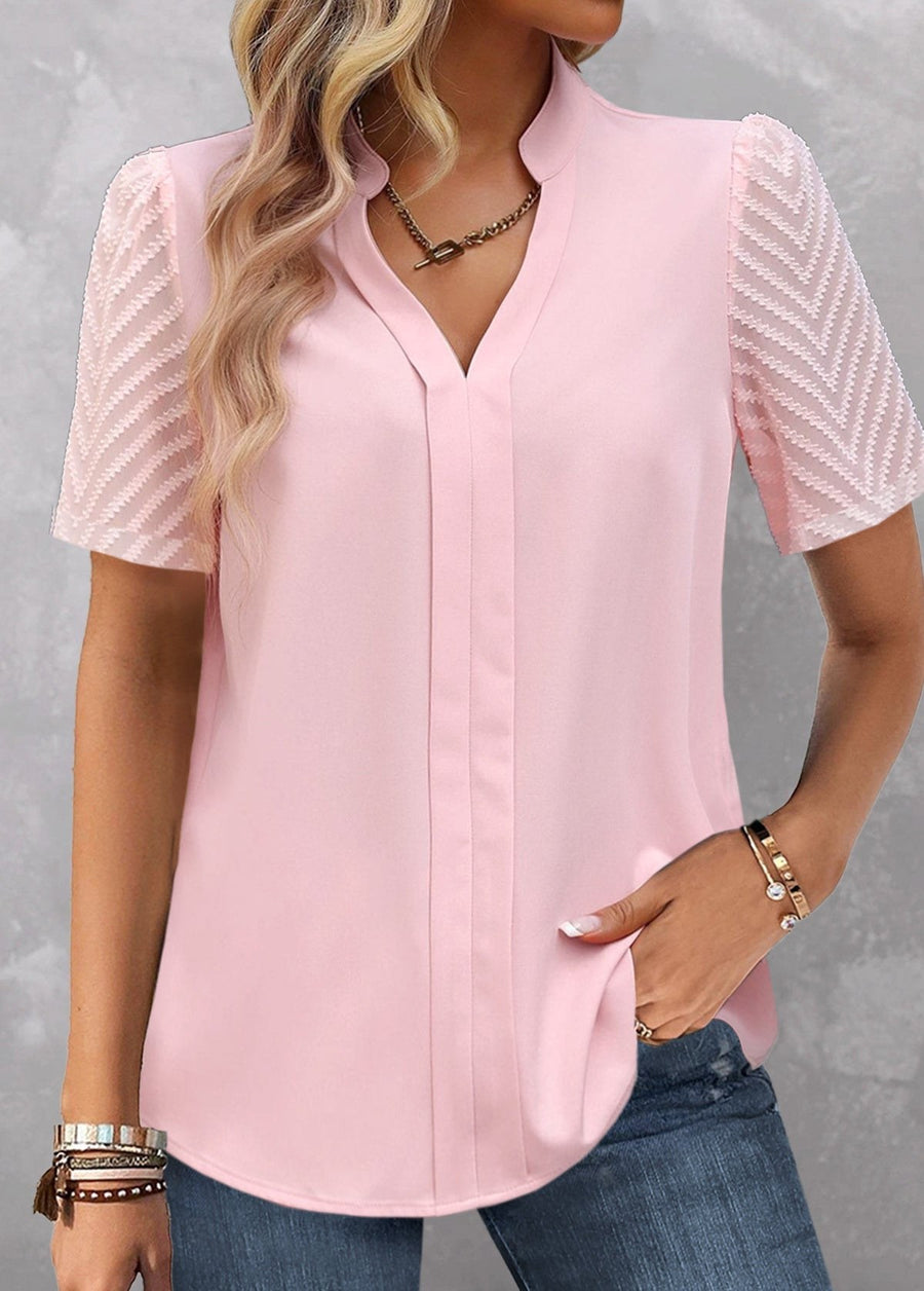 Arden | Women's Textured Lace Blouse in Aubergin