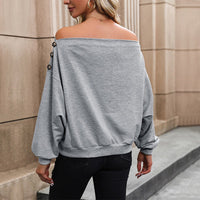 Ardith | Women's Button Detail Asymmetric Sweater