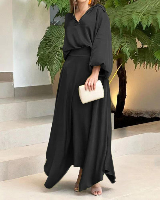 Ariadna | Women's V-Neck Elegant Maxi Dress