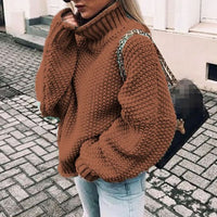 Ariana | Women's Oversized Chunky Knit Turtleneck Sweater