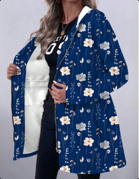 Arielle | Women's Zip Hooded Coat in Blue