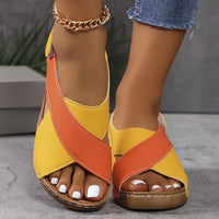 Arielle | Women's Open-Toe Slingback Shoe Sandals in Orange