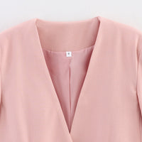 Arielle | Women's Pockets Elegant Modern Blazer in Pink