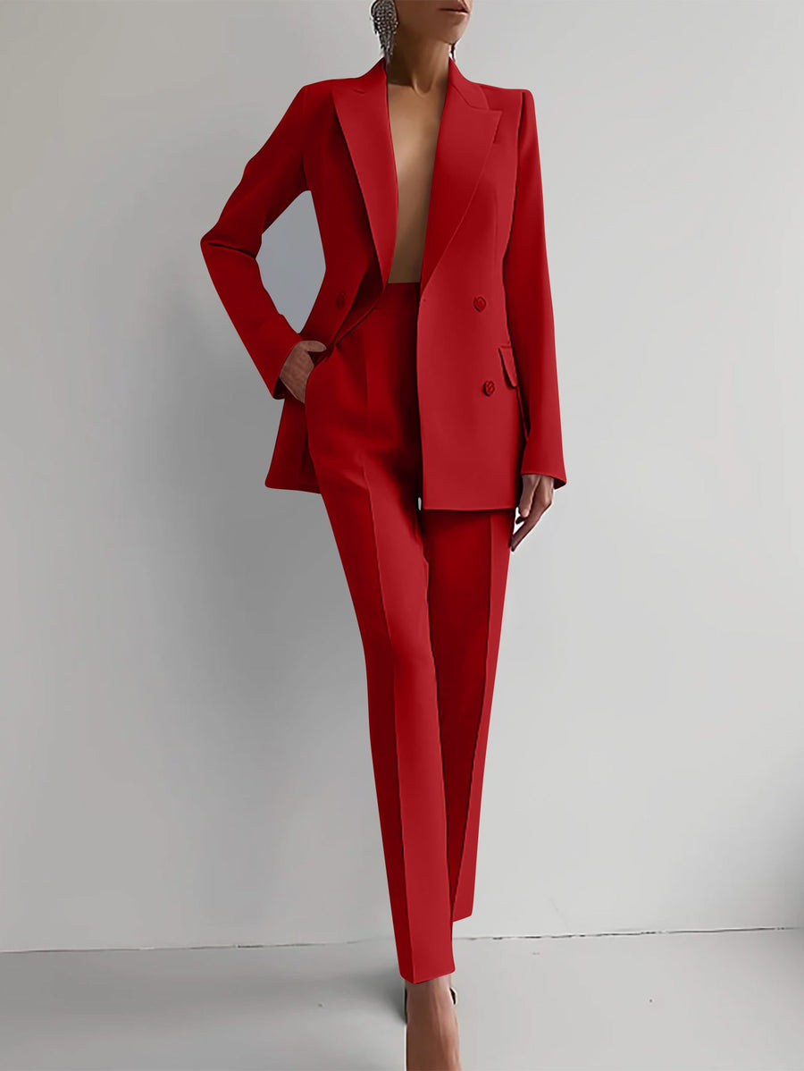 Arista | Women's Casual Pants Suit Set in Red