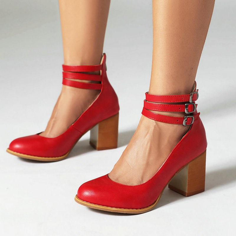 Arlette | Women's Ankle Strap Block Heels