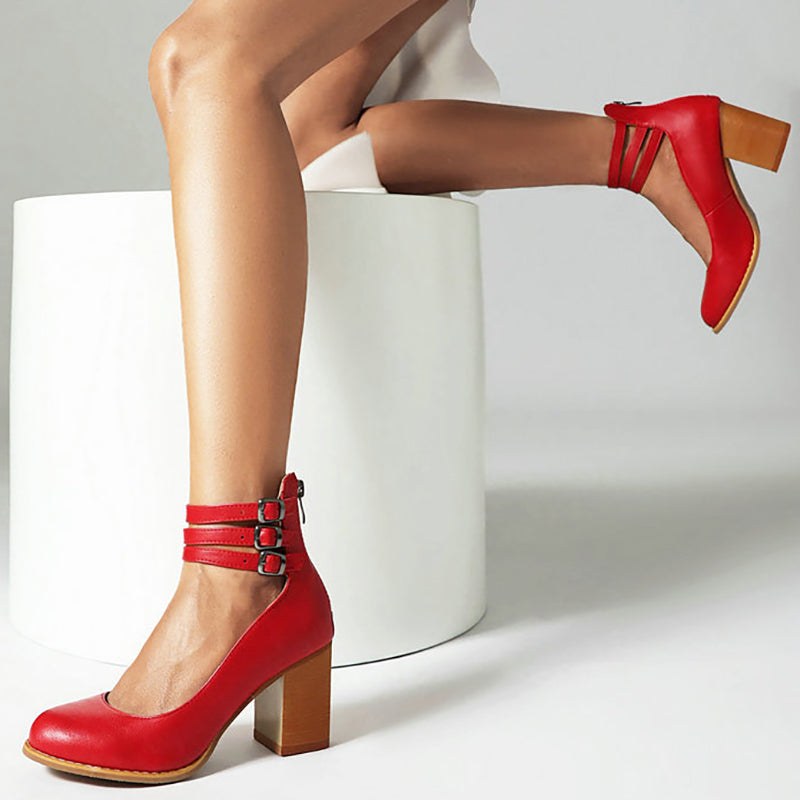 Arlette | Women's Ankle Strap Block Heels