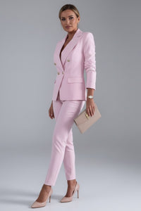 Armanda | Women's Double-Breasted Suit Set in Pink