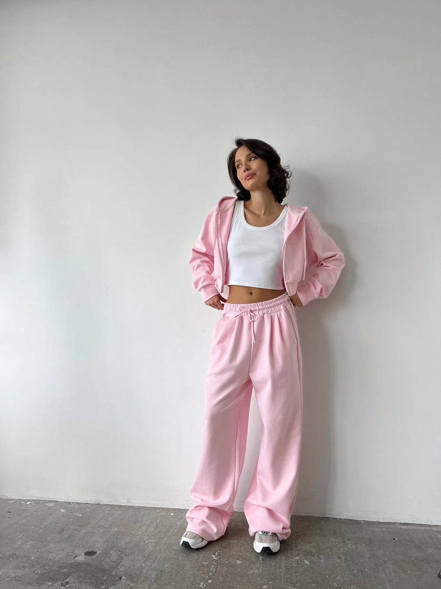Armelle | Women's High Waist Comfortable Joggers in Pink