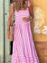 Arnaude | Women's Tie Shoulder Straps Maxi Sumer Dress