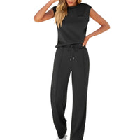 Artemisia | Women's Sleeveless Top and Pants Summer Co-Ord in Black