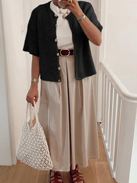 Asenath | Women's Lightweight Knit Cardigan in Black