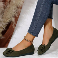 Ashley | Women's Bow-Detail Suede Slip-On Comfort Shoes