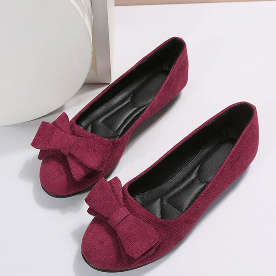 Ashley | Women's Bow-Detail Suede Slip-On Comfort Shoes