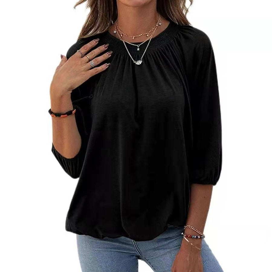 Ashlyn | Women's Lightweight Blouse Top in Black