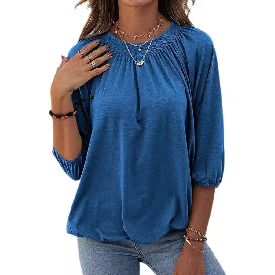 Ashlyn | Women's Lightweight Blouse Top in Blue