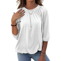 Ashlyn | Women's Lightweight Blouse Top in White