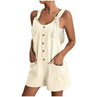 Asta | Women's Button Detail Pockets Lightweight Dress – Casual Dress in Apricot