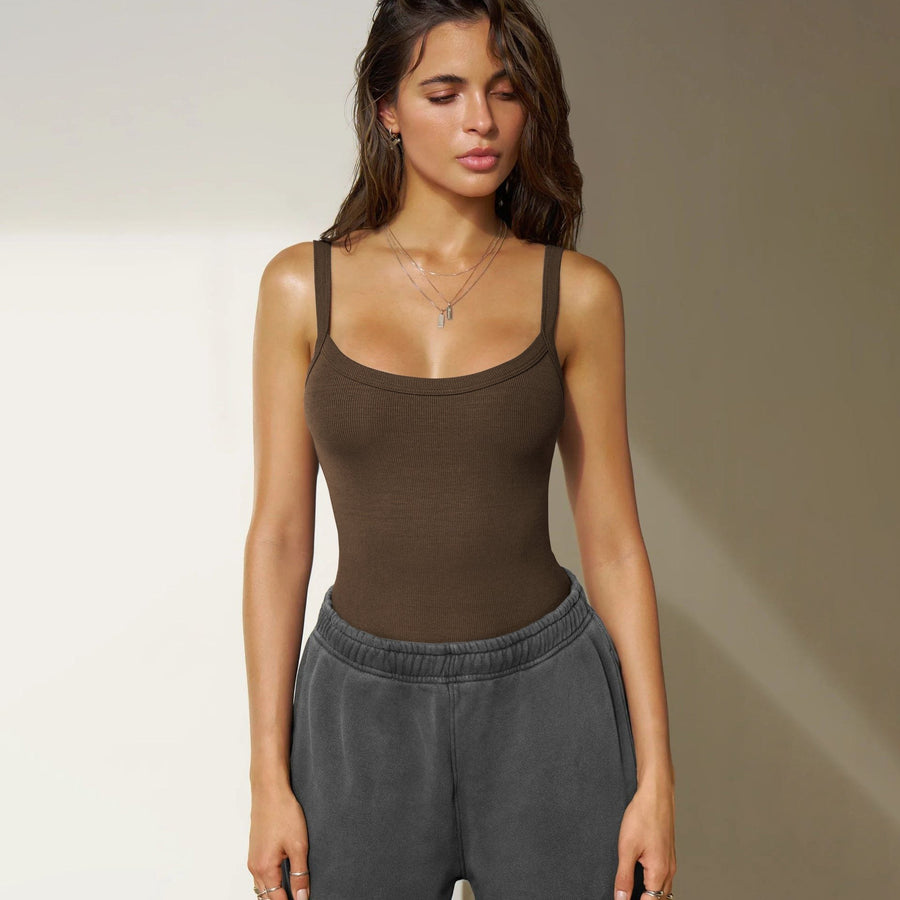 Astraea | Women's Bodycon Bodysuit in Coffee