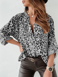Astrid | Women's Ruched Elegant Blouse in Silver