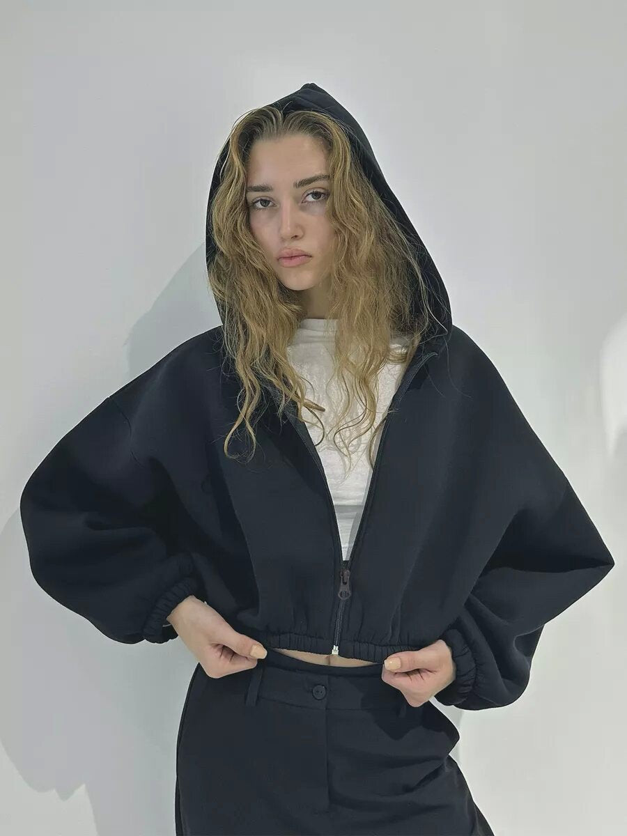 Astrid | Women's Oversized Hooded Hoodie in Black
