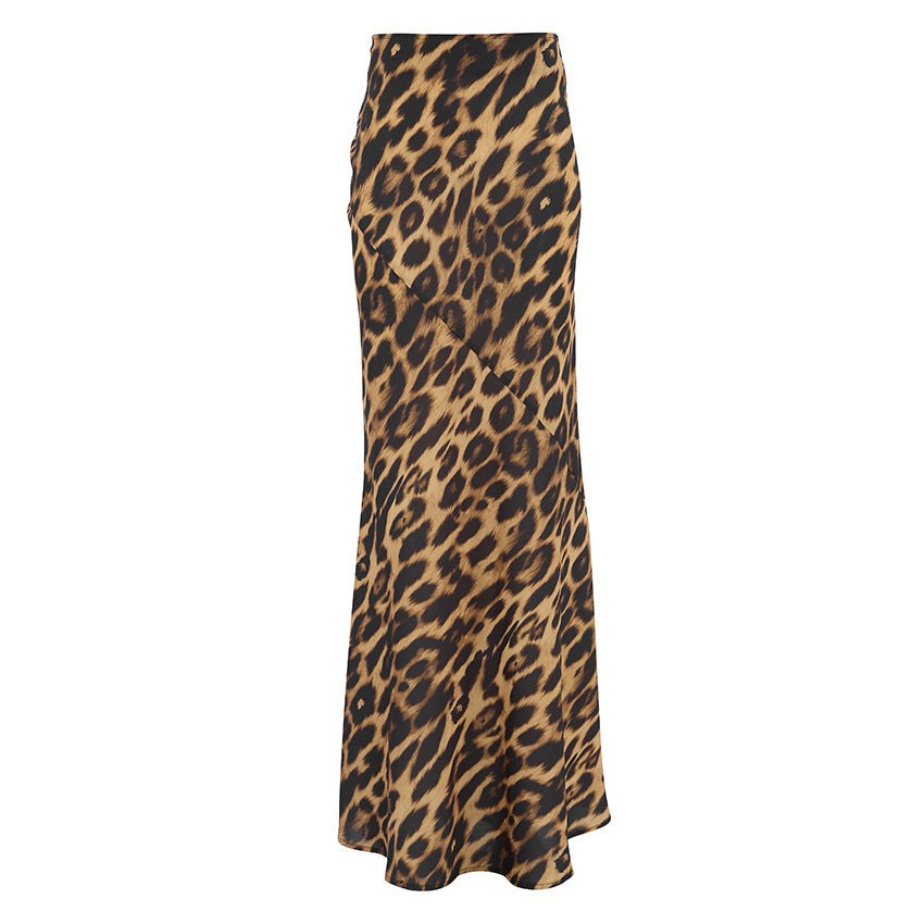 Astrid | Women's Elegant Casual Maxi Skirt in Leopard