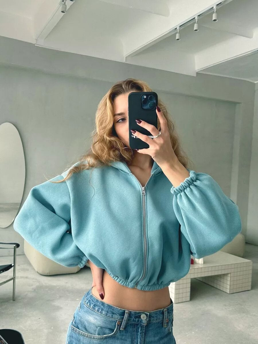 Astrid | Women's Oversized Hooded Hoodie in Sky Blue