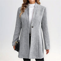 Aubrey | Women's Textured Elegant Blazer in Light Gray