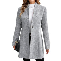 Aubrey | Women's Textured Elegant Blazer in Light Gray