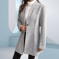 Aubrey | Women's Textured Elegant Blazer in Light Gray